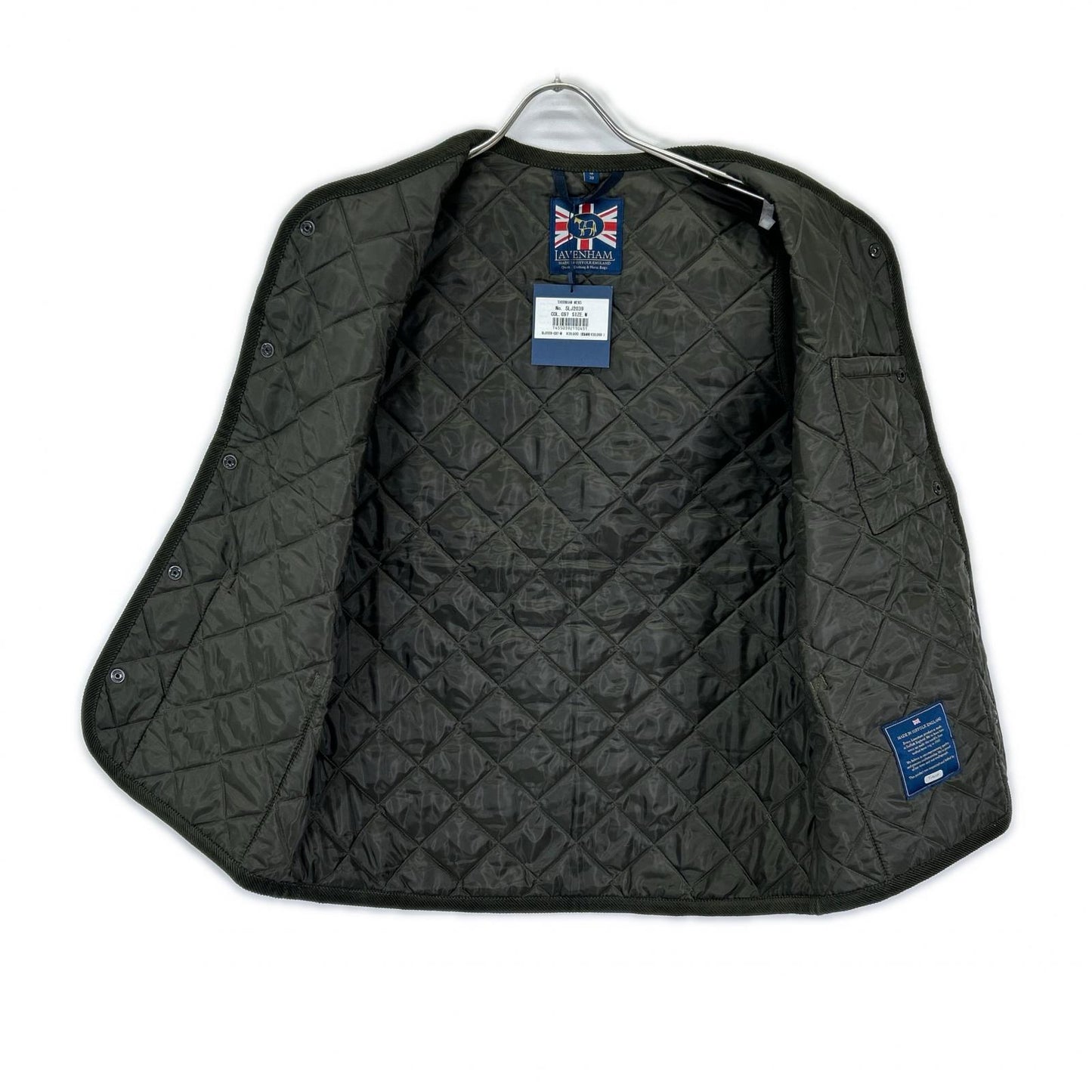 LAVENHAM SLJ2039 Thornham Quilted Vest Khaki Size M