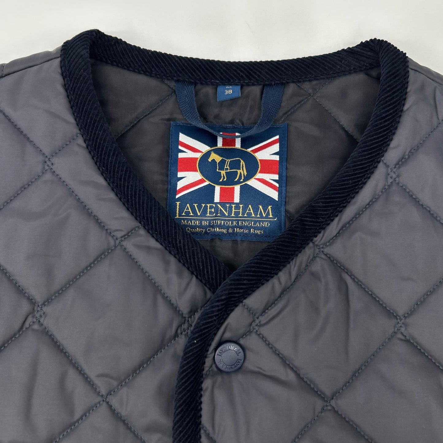LAVENHAM SLJ2039 Thornham Quilted Vest Navy Size M