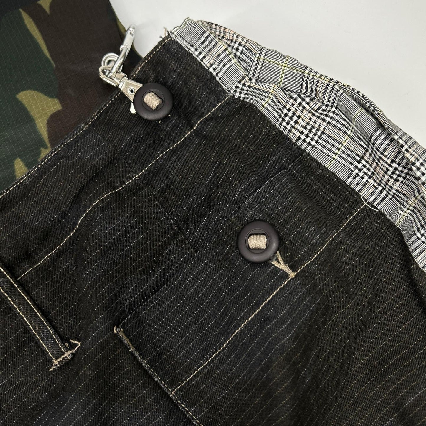 BODYSONG Gray Check Slacks Casual Pants Size 80/92/108