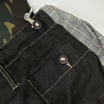 BODYSONG Gray Check Slacks Casual Pants Size 80/92/108