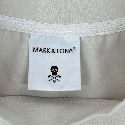 MARK&LONA Palace Zip Crew Sweater Ivory Polyester Size 48