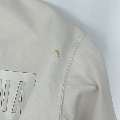 MARK&LONA Palace Zip Crew Sweater Ivory Polyester Size 48