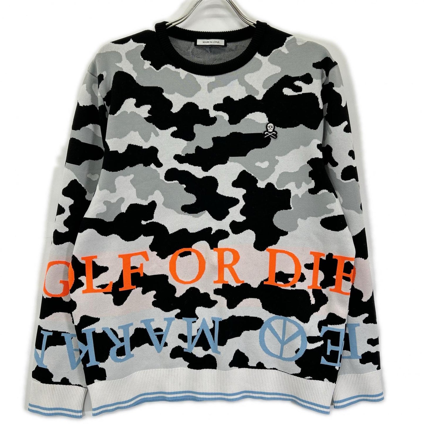 MARK&LONA Affection Tech Crew Knit Camo Tricolor Size 50