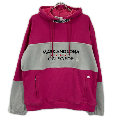 MARK&LONA Altima Fleece Hoodie Pink/Gray Polyester Size 50