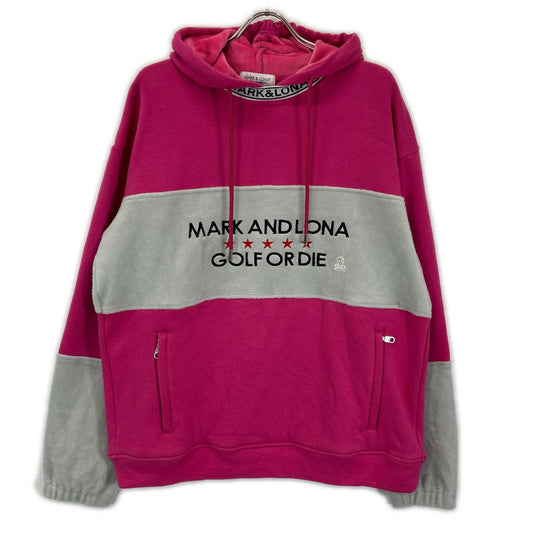 MARK&LONA Altima Fleece Hoodie Pink/Gray Polyester Size 50