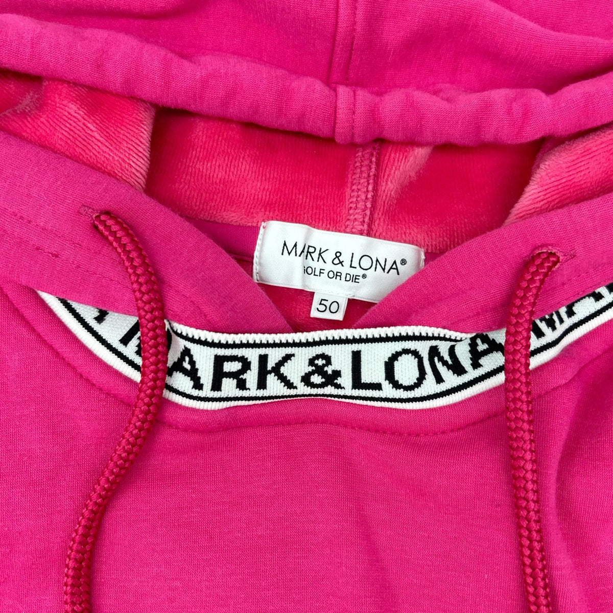 MARK&LONA Altima Fleece Hoodie Pink/Gray Polyester Size 50