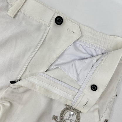 MARK&LONA 23SS Prince Stud Side Studs Pants White Size 48