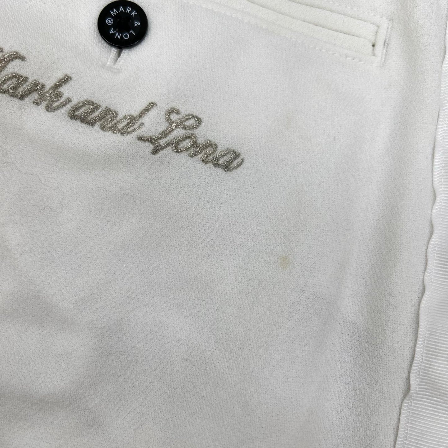 MARK&LONA 23SS Prince Stud Side Studs Pants White Size 48