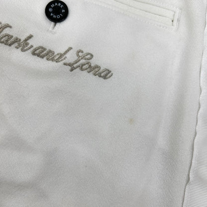 MARK&LONA 23SS Prince Stud Side Studs Pants White Size 48
