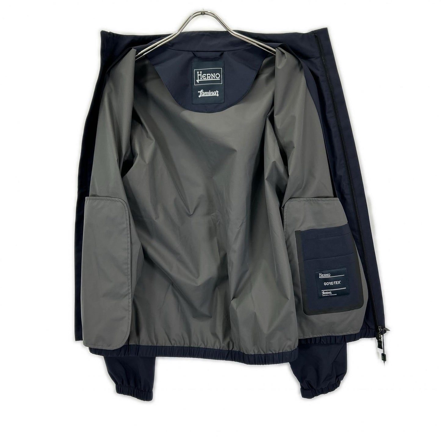 HERNO Laminar GORE-TEX Stand Collar Jacket Navy Size 48