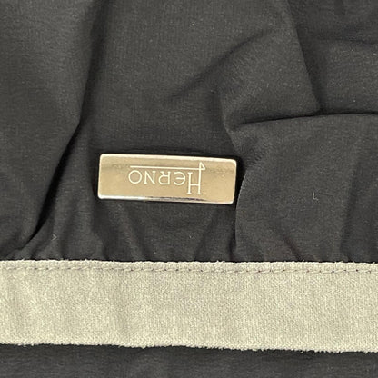 HERNO AIR-TECH Nylon Zip Hoodie Jacket Navy Size 48
