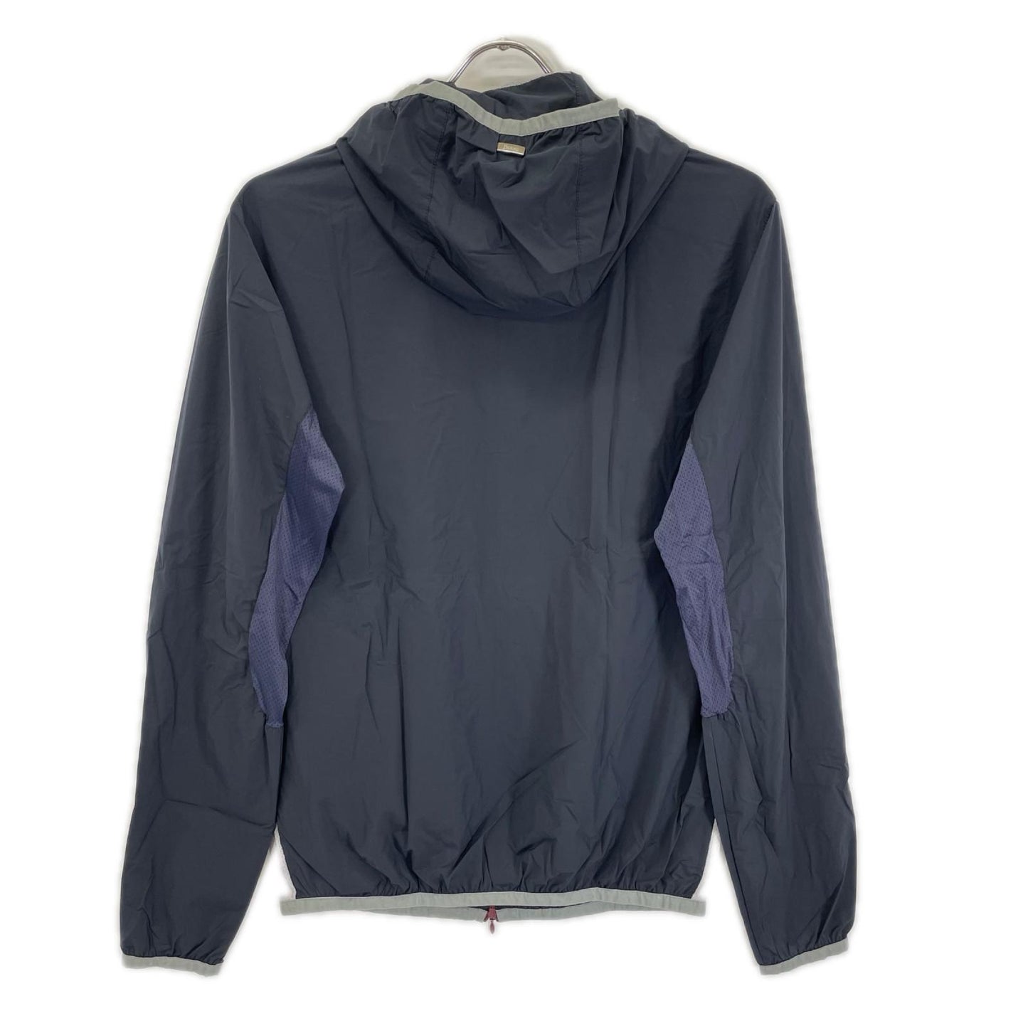 HERNO AIR-TECH Nylon Zip Hoodie Jacket Navy Size 48