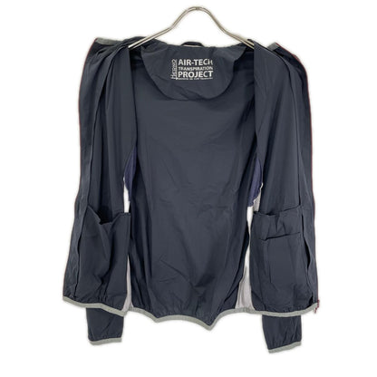 HERNO AIR-TECH Nylon Zip Hoodie Jacket Navy Size 48