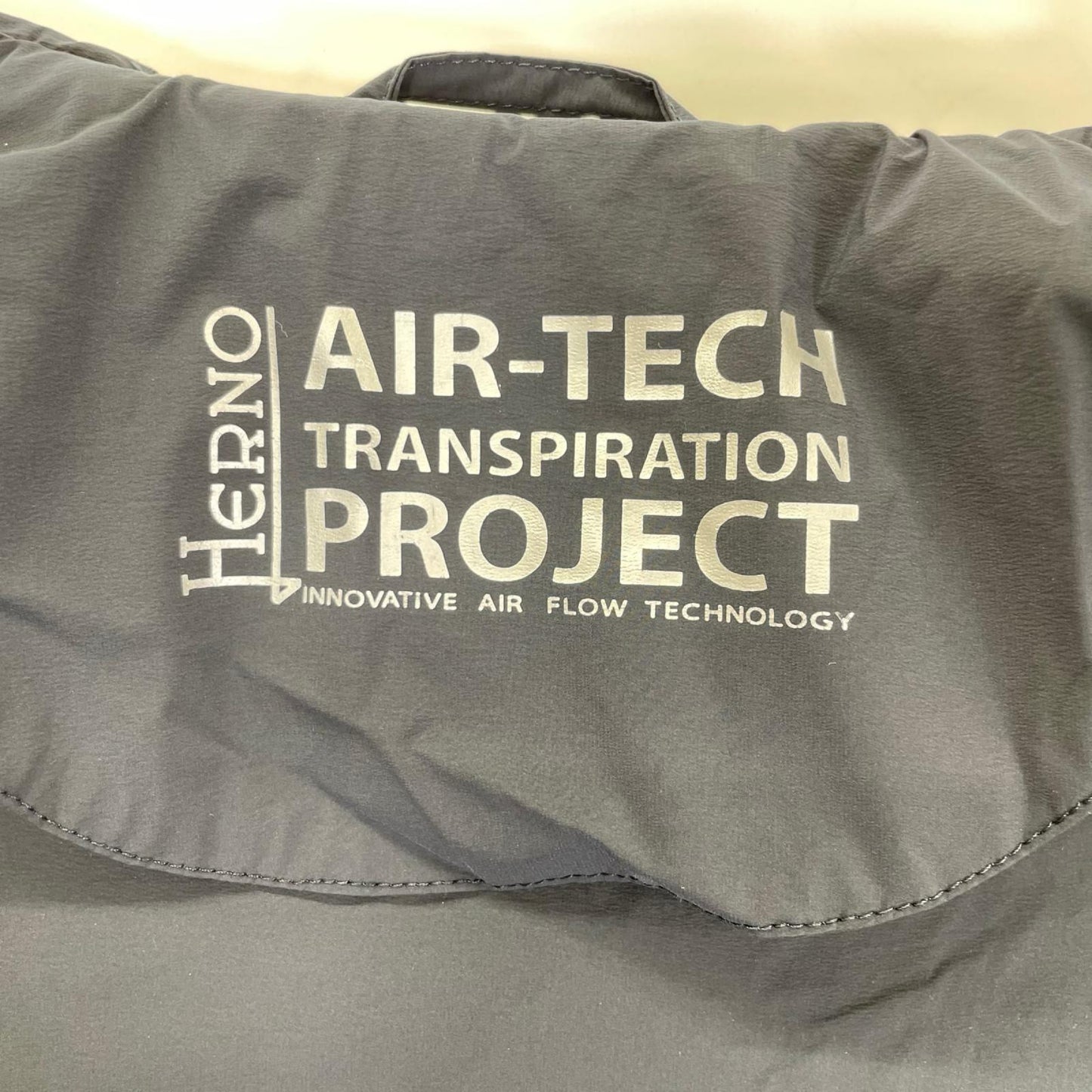 HERNO AIR-TECH Nylon Zip Hoodie Jacket Navy Size 48