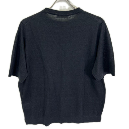 FILIPPO DE LAURENTIIS Linen Cotton Knit Black Size 48