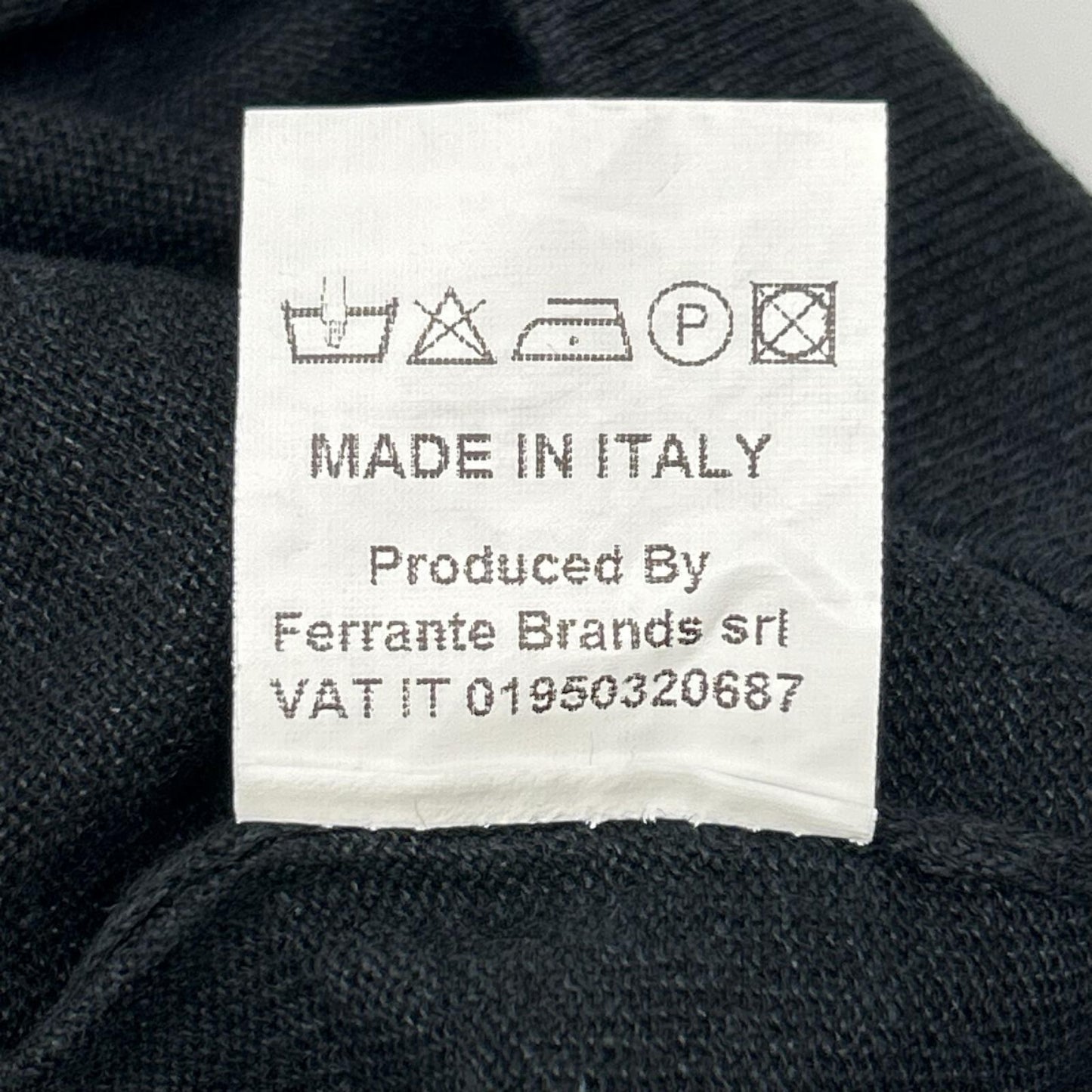 FILIPPO DE LAURENTIIS Linen Cotton Knit Black Size 48