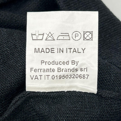 FILIPPO DE LAURENTIIS Linen Cotton Knit Black Size 48