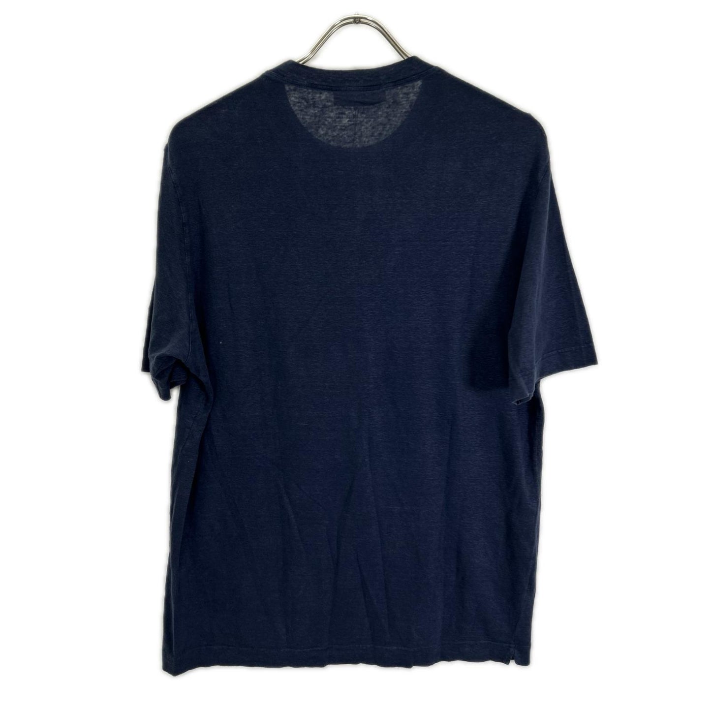 FILIPPO DE LAURENTIIS Linen Blend Crewneck Knit Navy Size 48