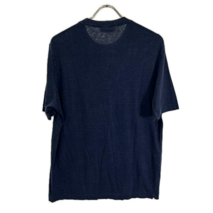 FILIPPO DE LAURENTIIS Linen Blend Crewneck Knit Navy Size 48