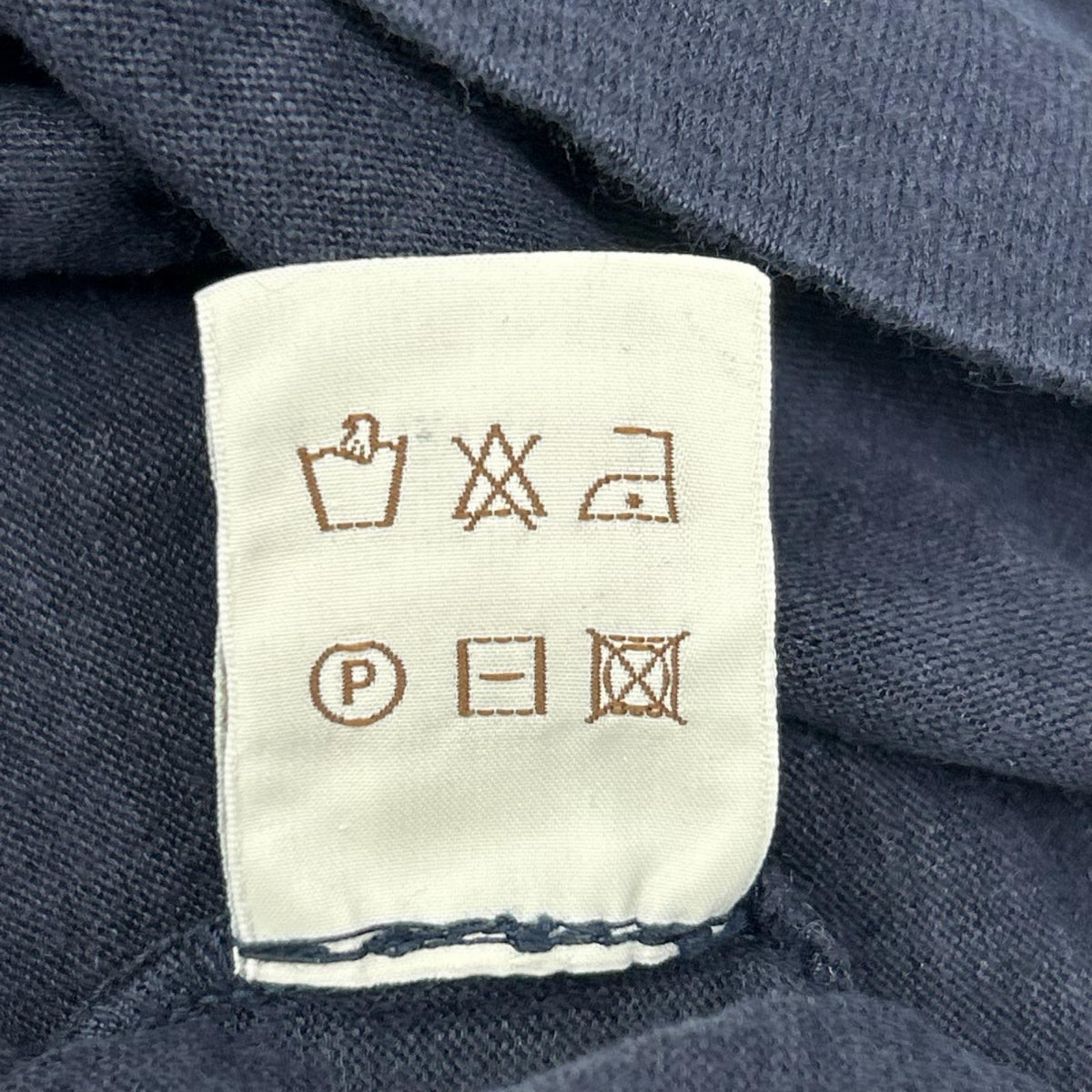 FILIPPO DE LAURENTIIS Linen Blend Crewneck Knit Navy Size 48