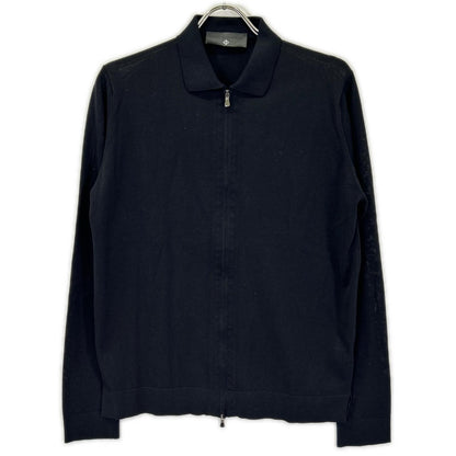 FILIPPO DE LAURENTIIS Cotton W-Zip Jacket Black Size 48
