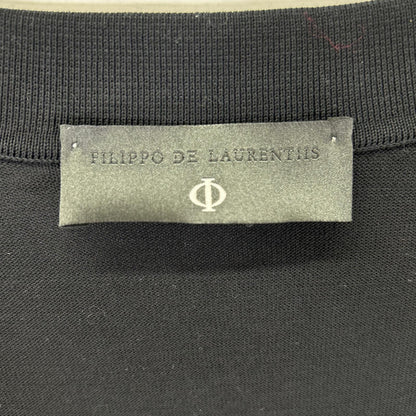 FILIPPO DE LAURENTIIS Cotton W-Zip Jacket Black Size 48