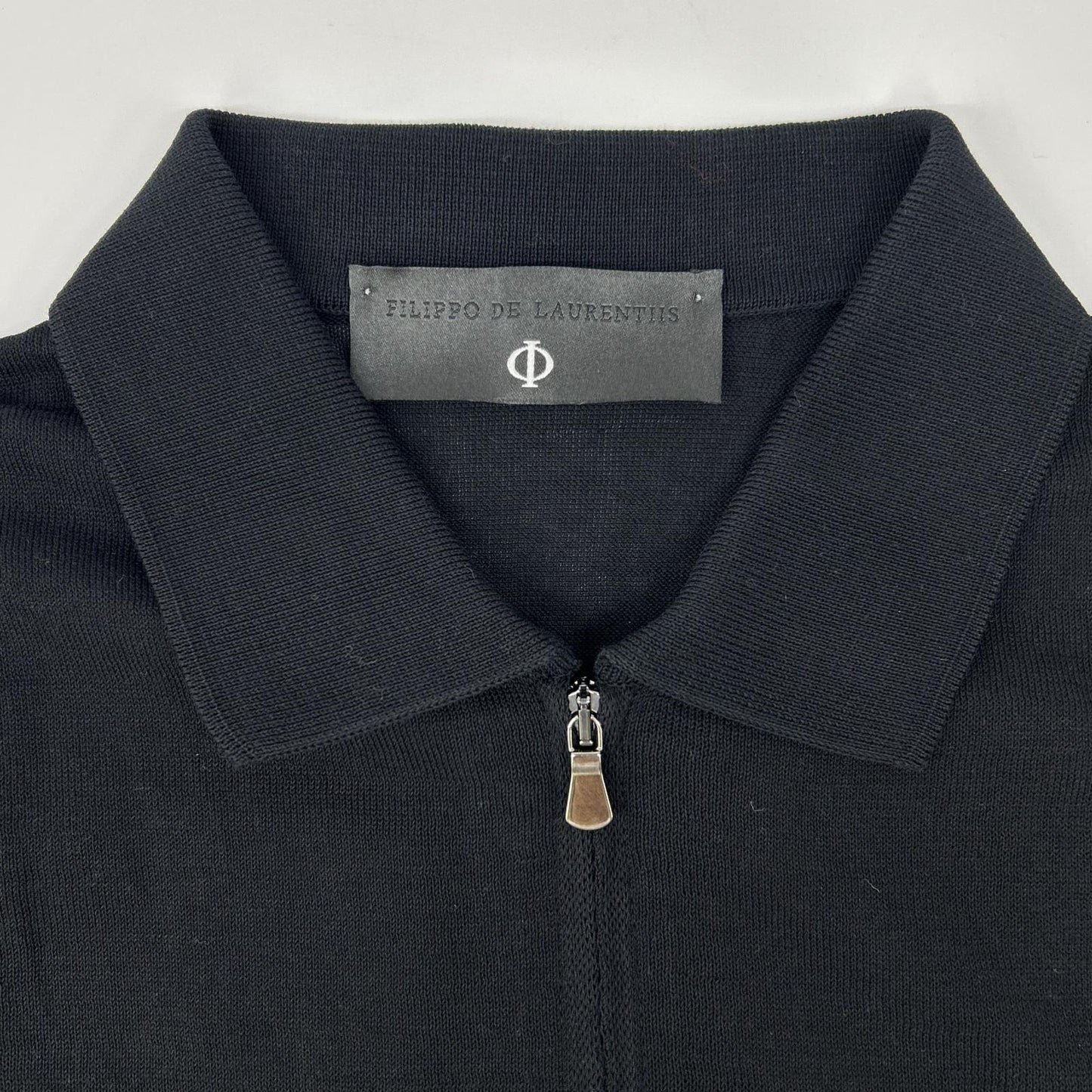 FILIPPO DE LAURENTIIS Cotton W-Zip Jacket Black Size 48