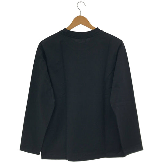 INT- 002A Black Suvin Giza Cotton Crew Long Sleeve T-Shirt Size L