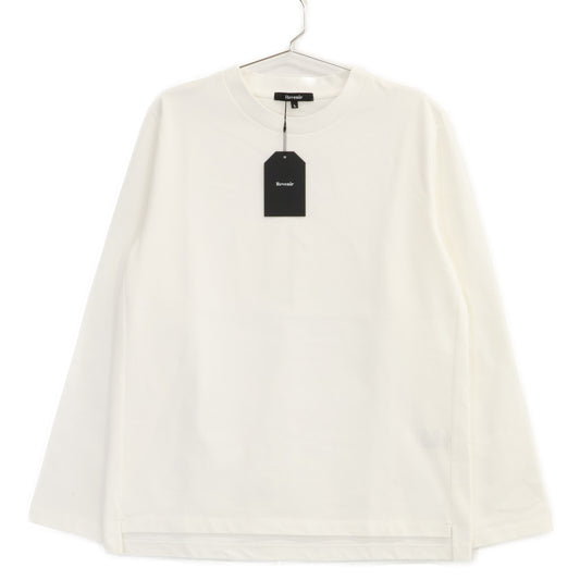 Revenir White Suvin Giza Cotton Crewneck Long Sleeve Tee Size L