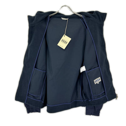 ARCHIVIO Poly Fleece-Docking Zip Hoodie Navy Jacket Size 48
