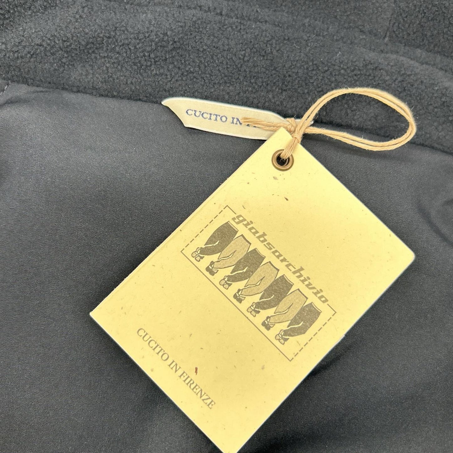 ARCHIVIO Poly Fleece-Docking Zip Hoodie Navy Jacket Size 48