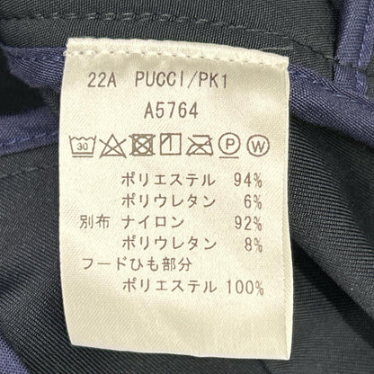 ARCHIVIO Poly Fleece-Docking Zip Hoodie Navy Jacket Size 48