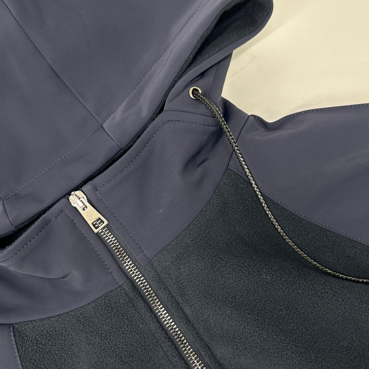 ARCHIVIO Poly Fleece-Docking Zip Hoodie Navy Jacket Size 48