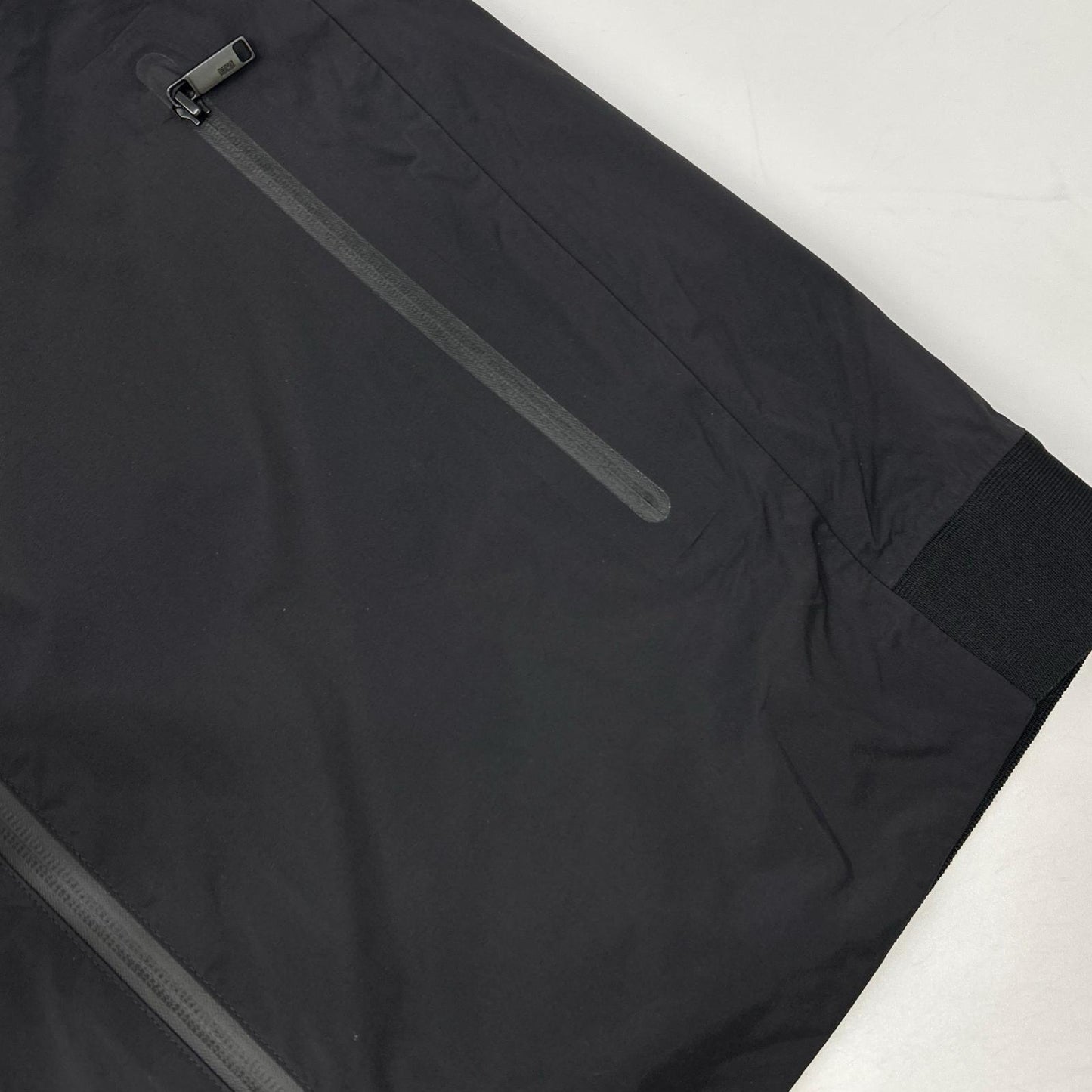 DUNO Nylon Logo Plate Stand Collar W-Zip Jacket Black