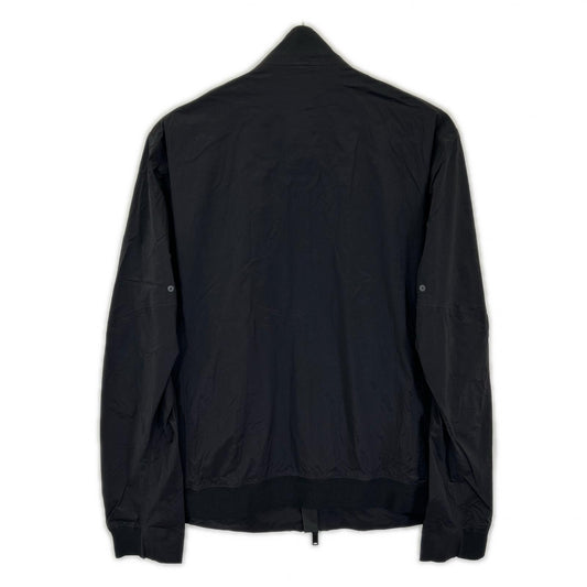 DUNO Nylon Logo Plate Stand Collar W-Zip Jacket Black