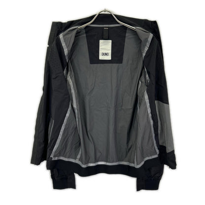 DUNO Nylon Logo Plate Stand Collar W-Zip Jacket Black