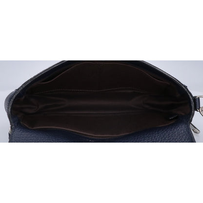 BALLY STEON Embossed Grain Leather Bag Navy Size ONE SIZE