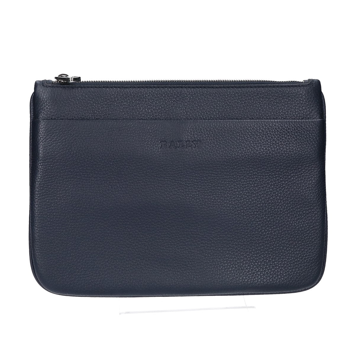 BALLY MATRIO Grain Calf Embossed Dark Navy Clutch Size ONE SIZE