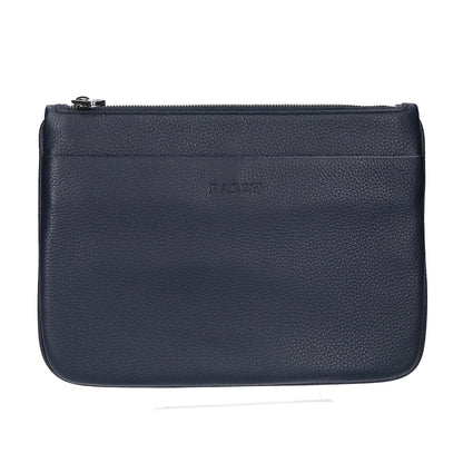 BALLY MATRIO Grain Calf Embossed Dark Navy Clutch Size ONE SIZE