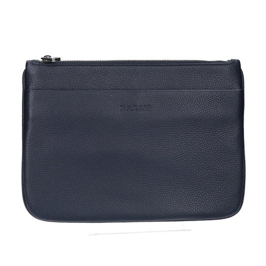 BALLY MATRIO Grain Calf Embossed Dark Navy Clutch Size ONE SIZE