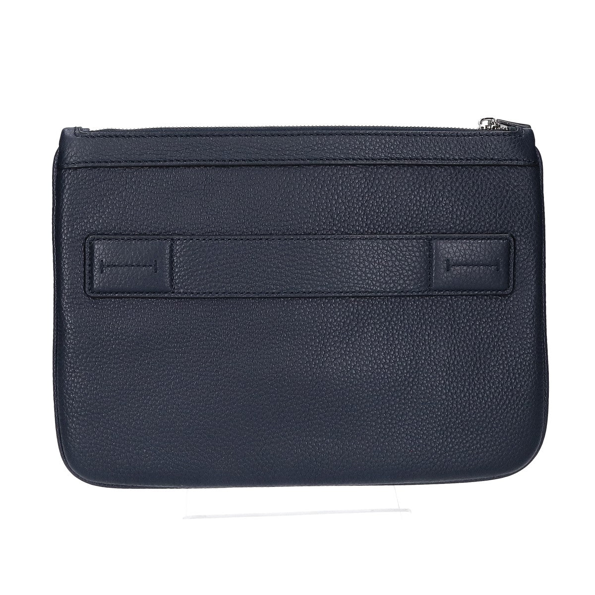 BALLY MATRIO Grain Calf Embossed Dark Navy Clutch Size ONE SIZE