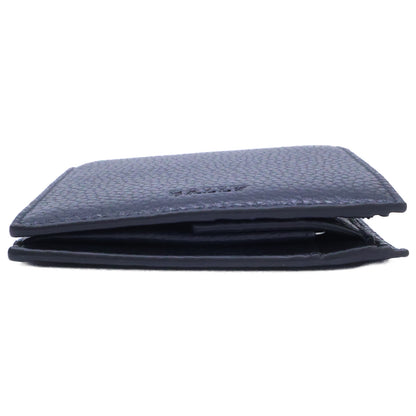 BALLY MYIE Embossed Grain Calf Dark Navy Wallet Size ONE SIZE