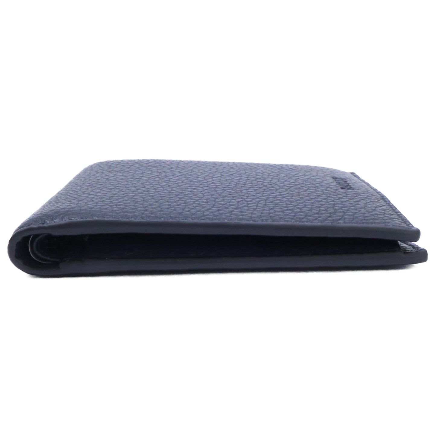 BALLY MYIE Embossed Grain Calf Dark Navy Wallet Size ONE SIZE