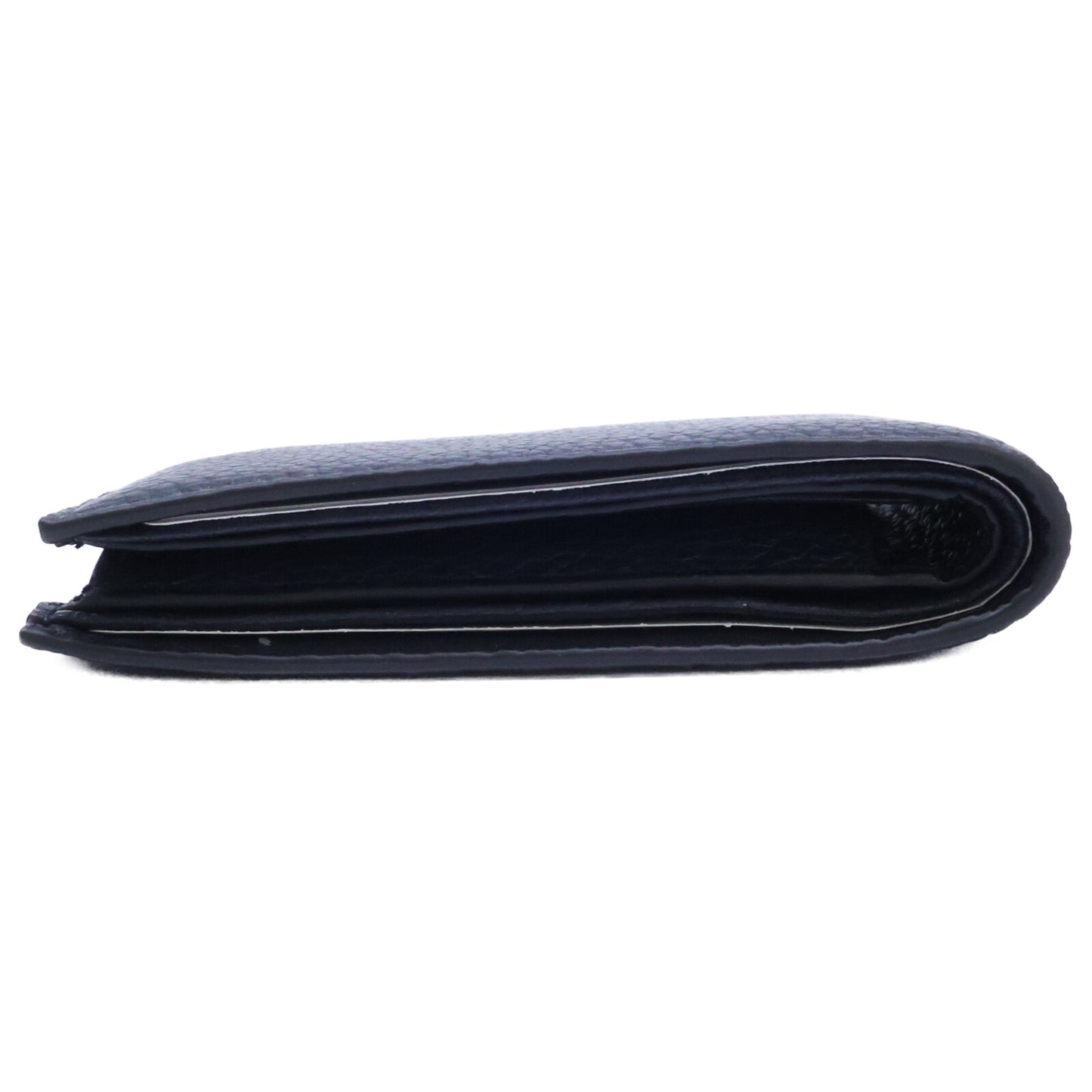 BALLY MYIE Embossed Grain Calf Dark Navy Wallet Size ONE SIZE