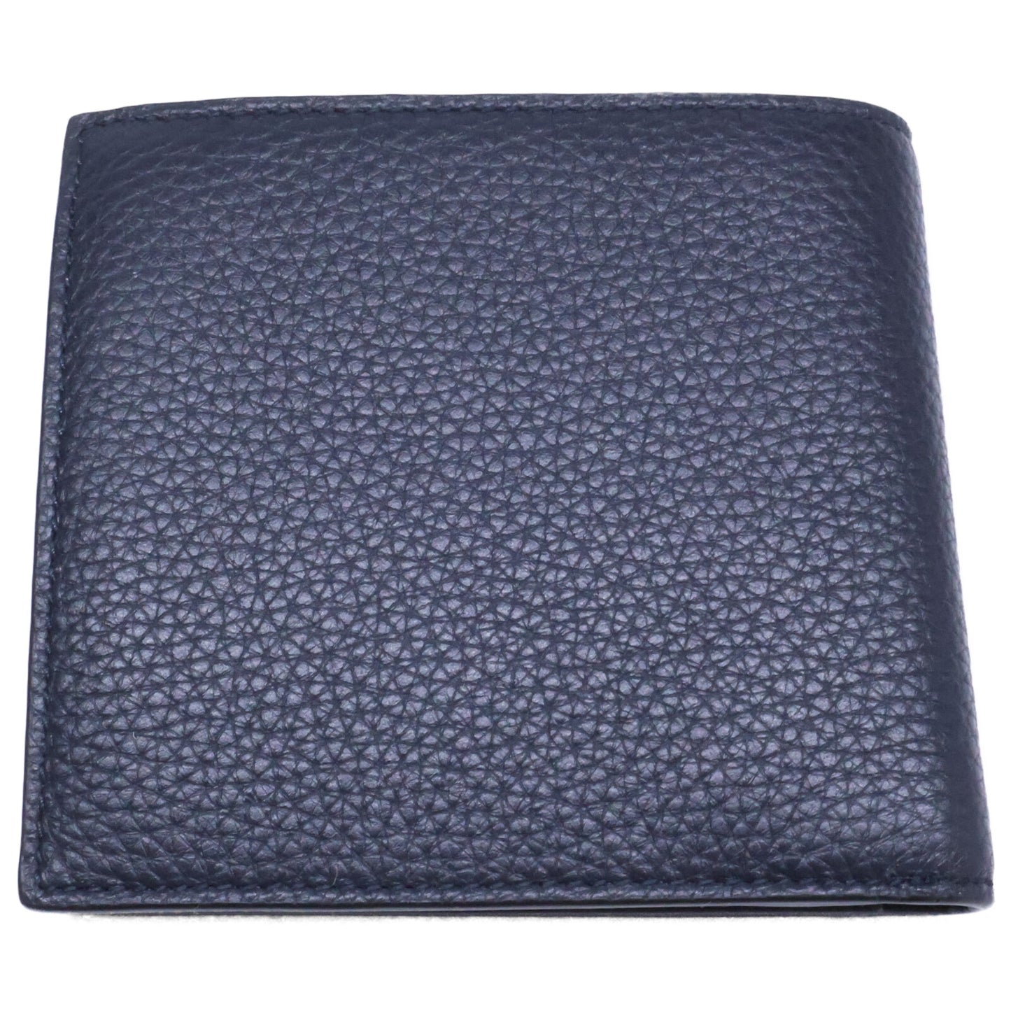 BALLY MYIE Embossed Grain Calf Dark Navy Wallet Size ONE SIZE