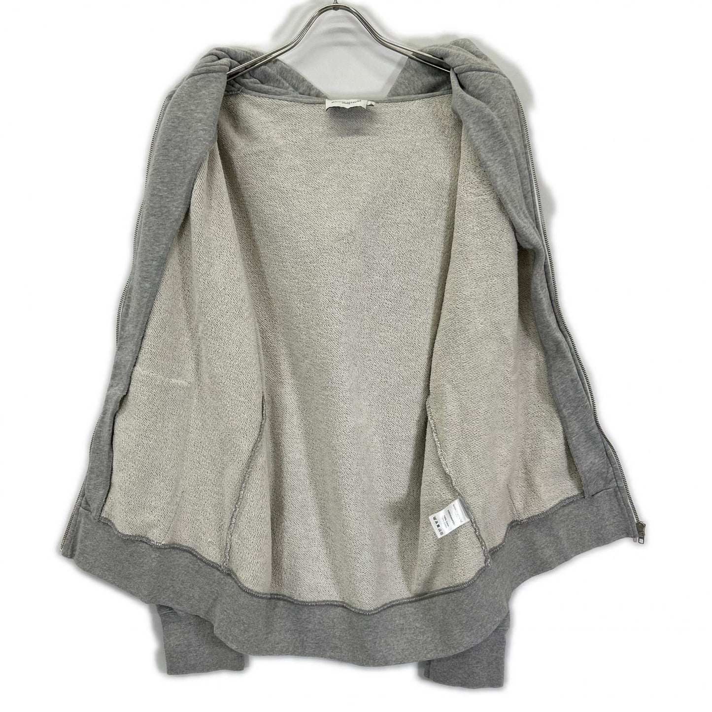 MAISON KITSUNE Chillax Fox Cotton Zip-Up Hoodie Gray Size XL