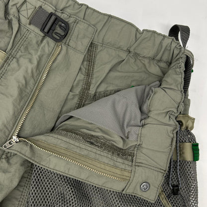 NANGA x H.A.K.U Khaki Mesh Pocket BIKU TROUSERS Size S