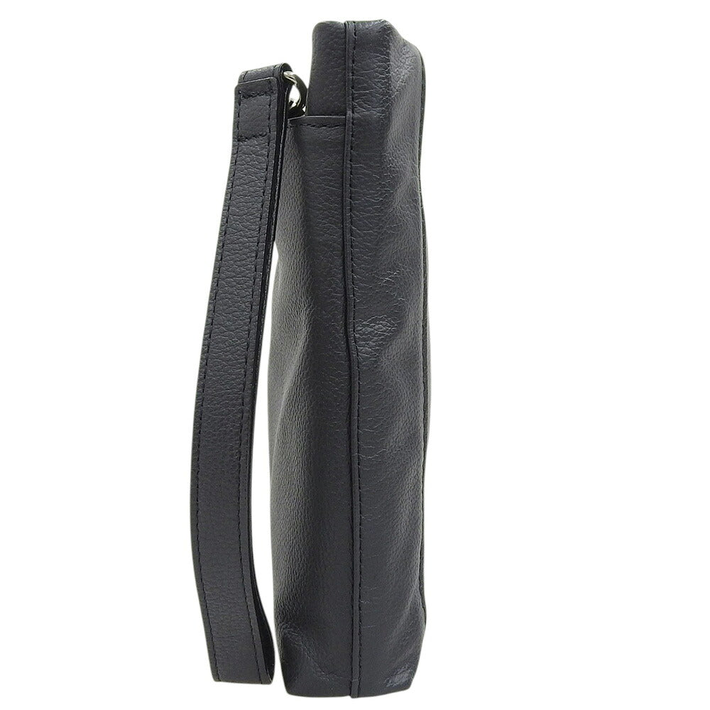 JAL PRODUCED BY MORPHO Black 2-Way Leather Shoulder Bag