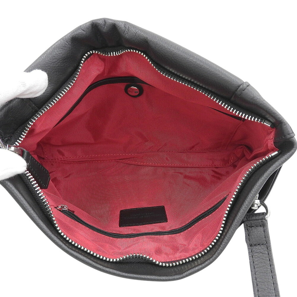 JAL PRODUCED BY MORPHO Black 2-Way Leather Shoulder Bag