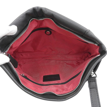 JAL PRODUCED BY MORPHO Black 2-Way Leather Shoulder Bag
